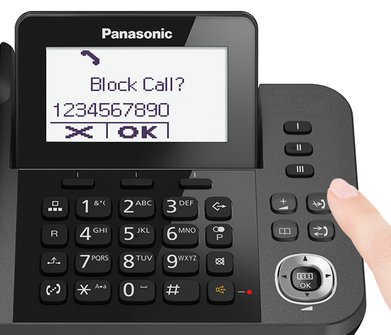 Dedicated Call Block Button on the Base unit