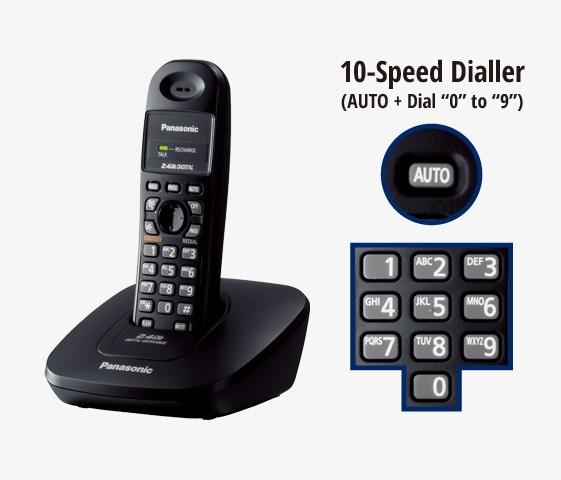 ปุ่มโทรด่วน 10 ปุ่ม (อัตโนมัติ + ปุ่ม "0" ถึง "9")