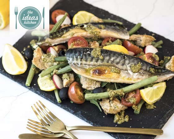 Grilled Mackerel with Sundried Tomato Pesto