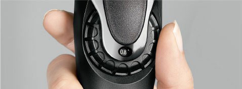 Núm điều chỉnh nhanh giúp dễ dàng đặt độ dài cắt của tóc